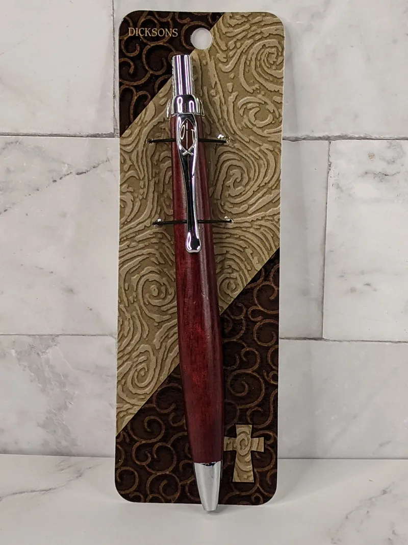 Wooden Cross Pen Bookmark