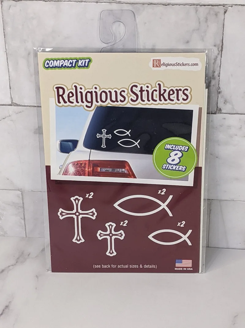 Cross & Fish Window Stickers