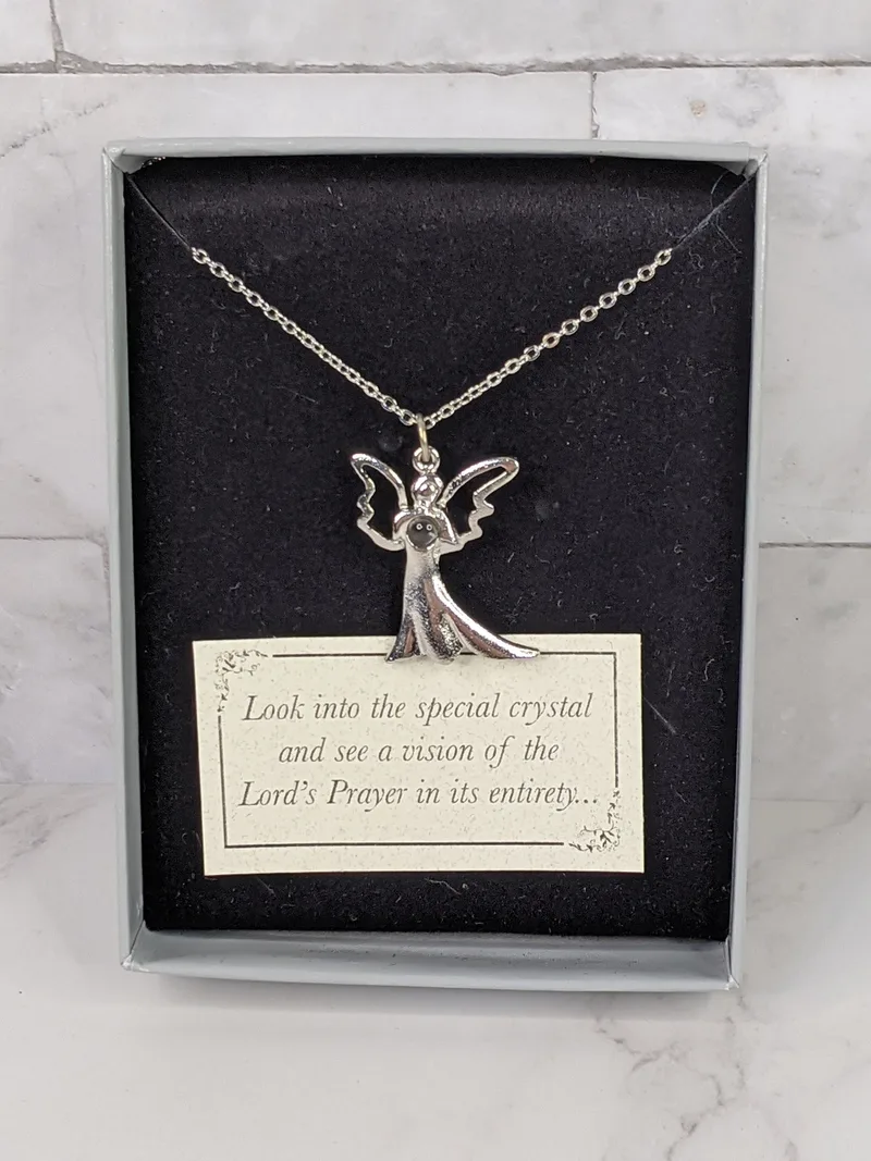 Lord's Prayer Angel Necklace