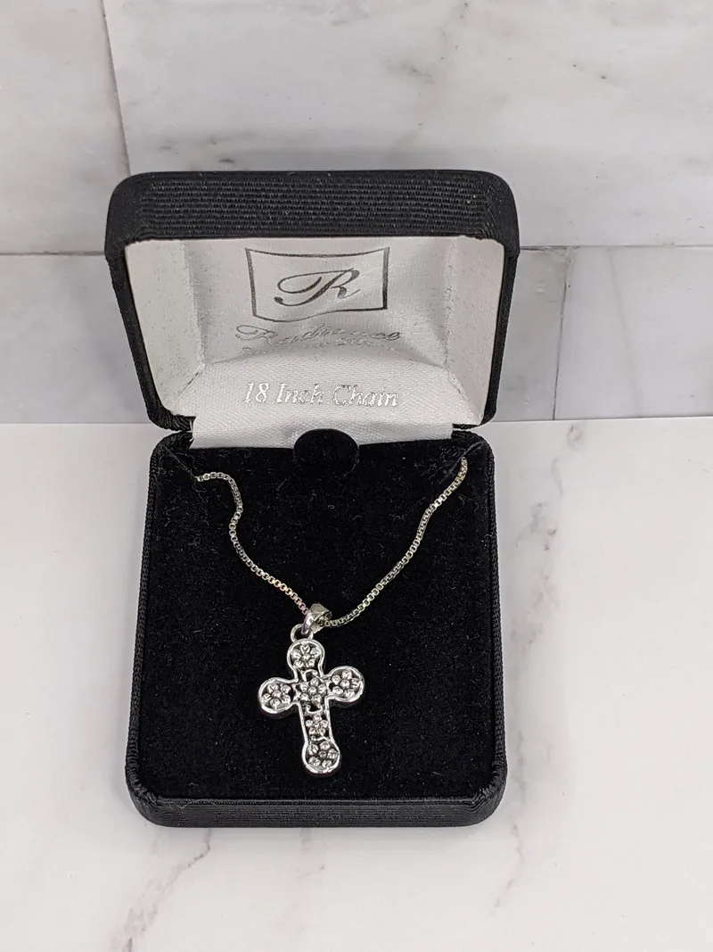 Flower Cross Necklace (SS)