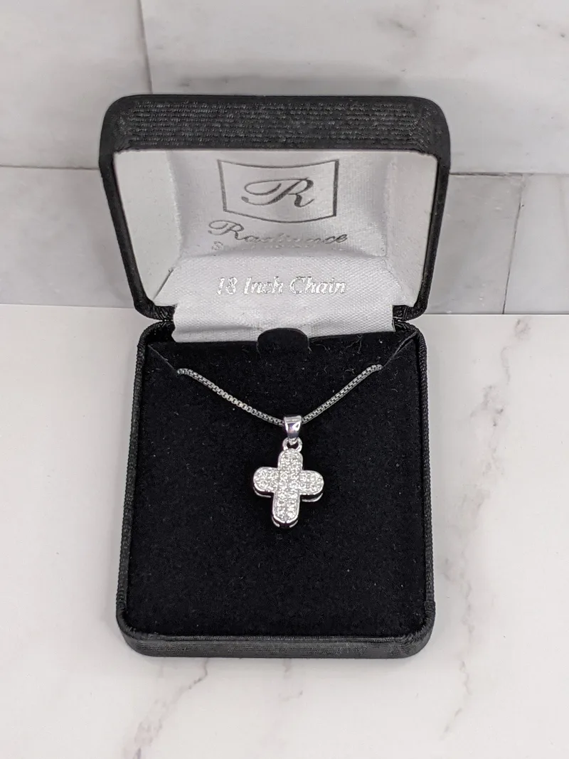 Jewel Cross Necklace (SS)