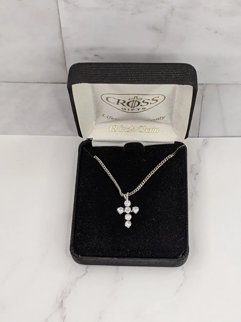 6-Gem Cross Necklace (SS)