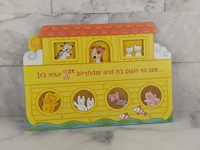 1st Birthday Ark Card