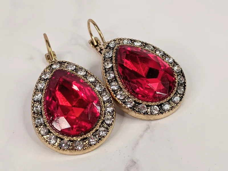 Red Jewel Earrings
