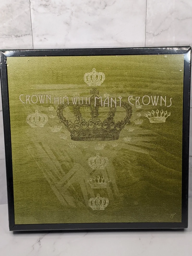 Crown Him Wall Framed Wood Print