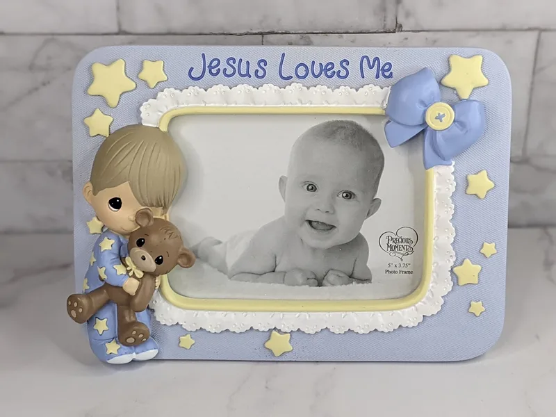 Jesus Loves Me Photo Frame (Boy)