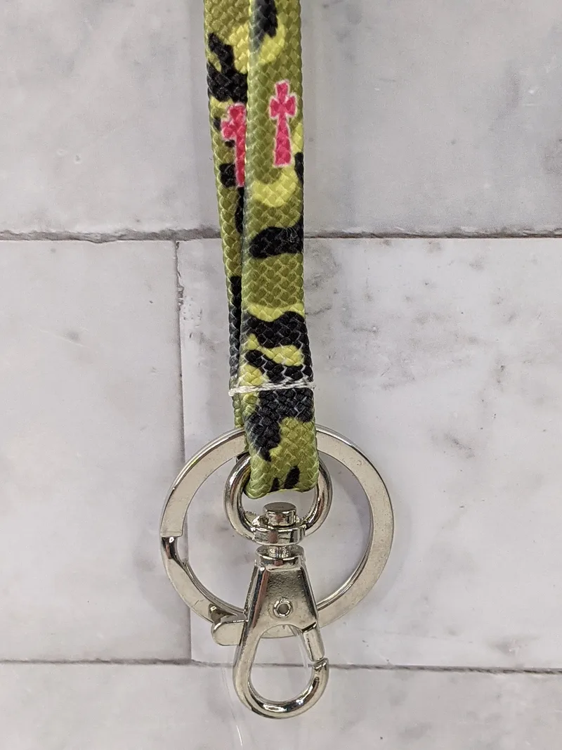 Camo Heart Cross Lanyard