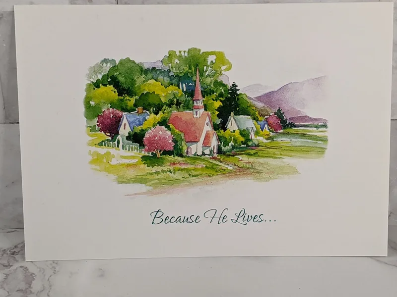 Because He Lives Easter Card for Dad