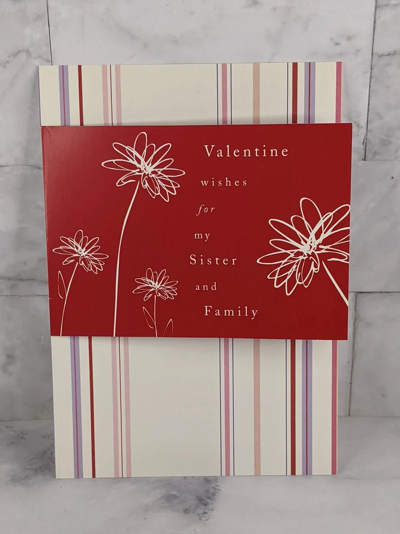 Valentine Wishes Sister & Family Card