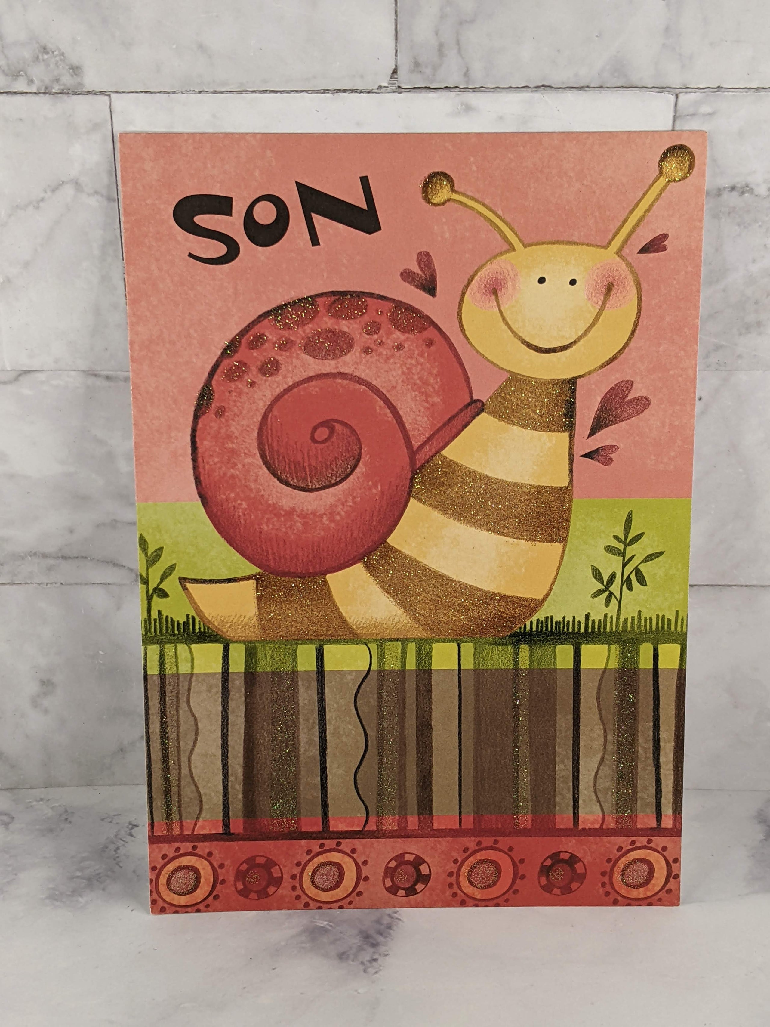 Son Snail Valentine Card