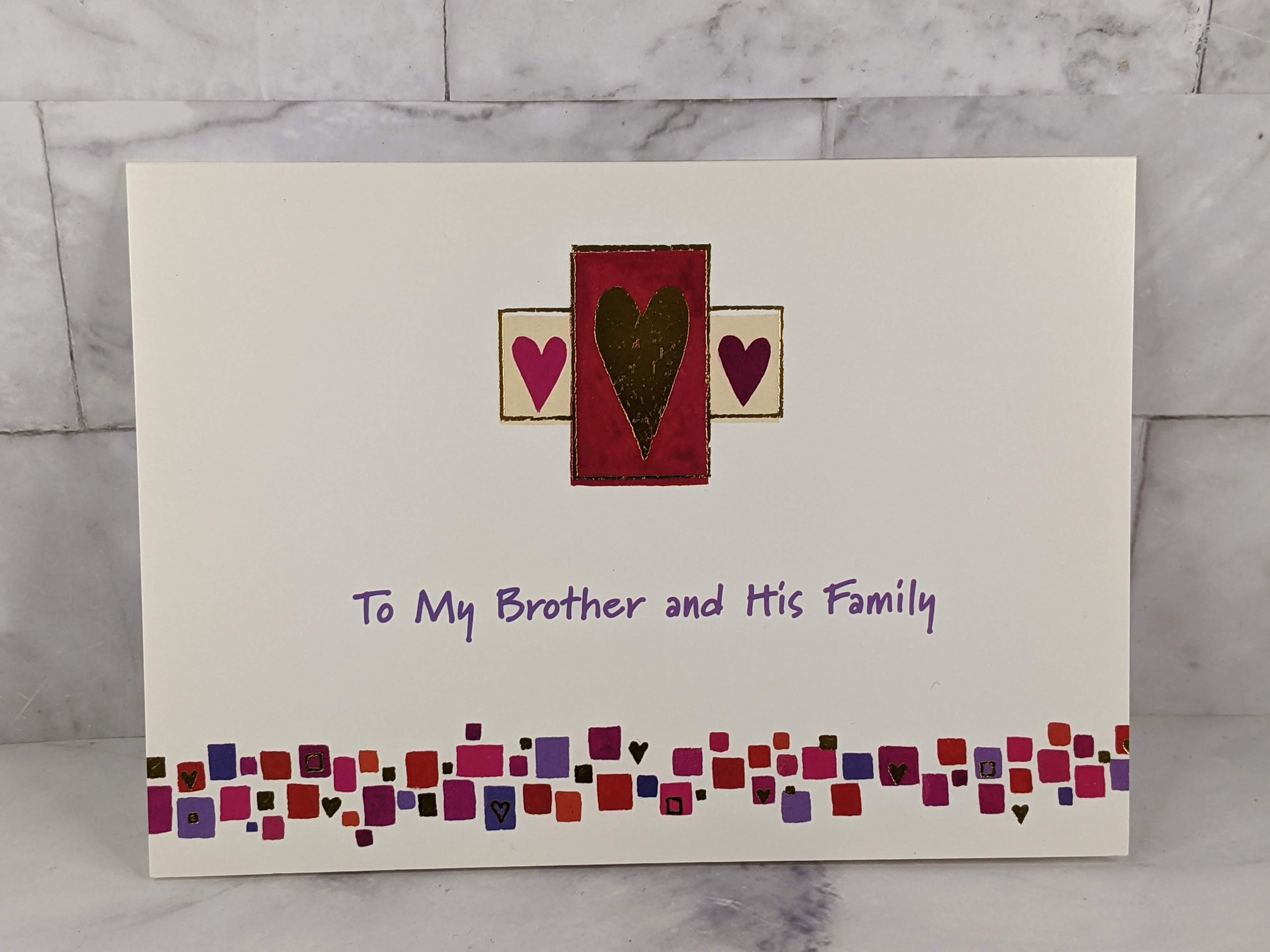 Brother & His Family Valentine Card
