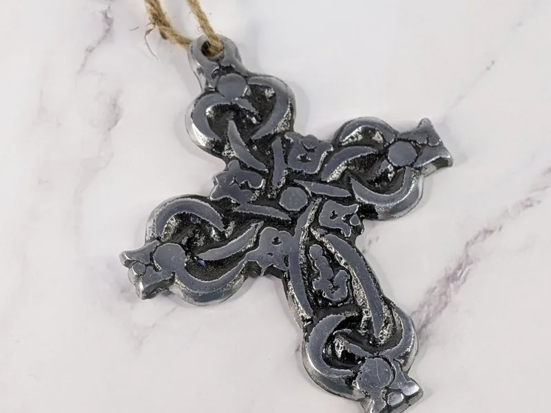Metal Cross Ornament