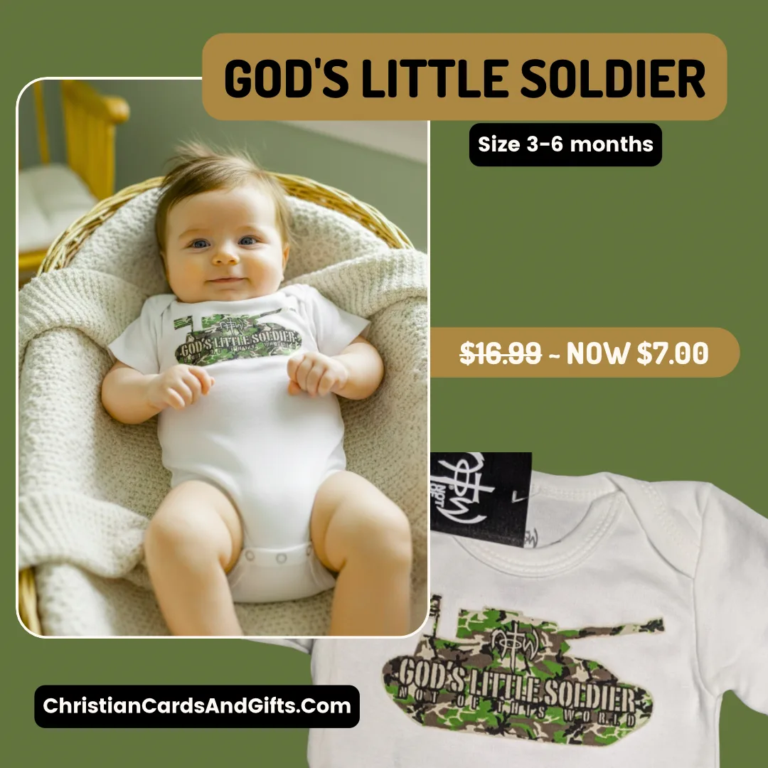 This cute little shirt for a baby has the words, 