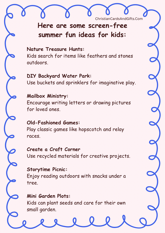 Screen-free summer fun ideas for kids!