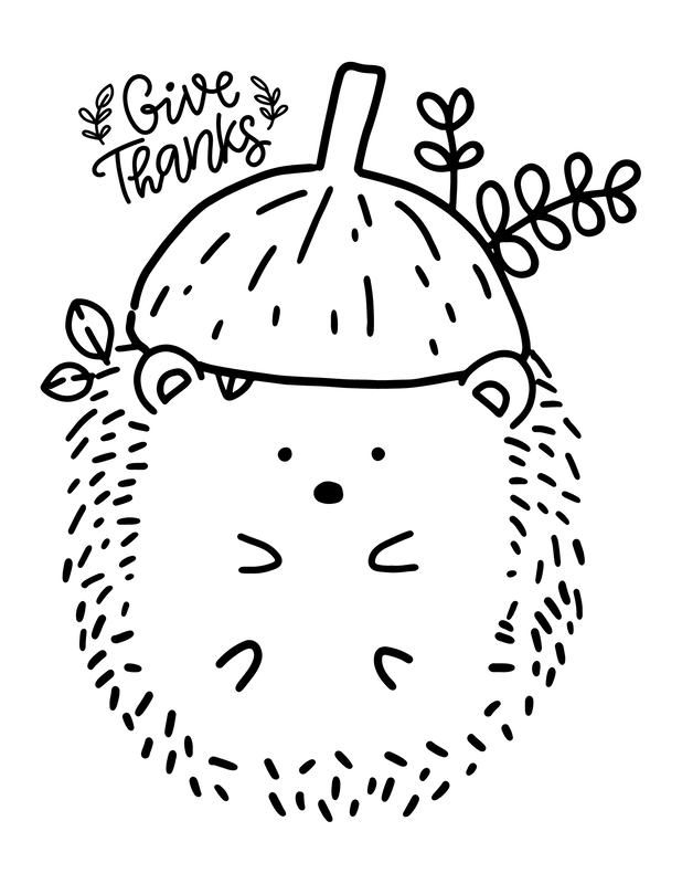 Give Thanks Coloring Sheet