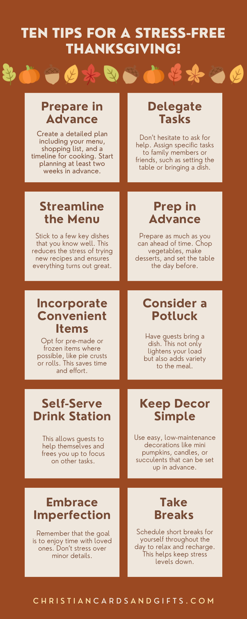 Ten Tips for a Stress-Free Thanksgiving!