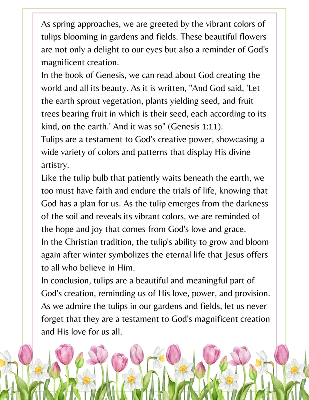 Tulips are God's creation!