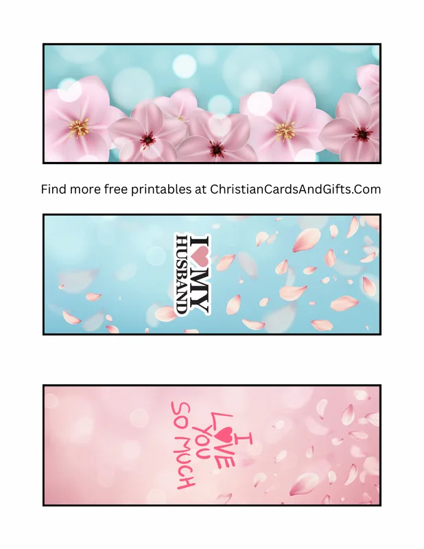 Bookmarks to print out for your wife.