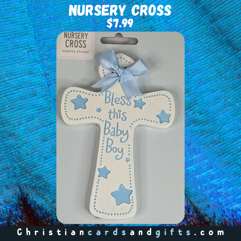 Nursery Cross: Bless This Baby Boy