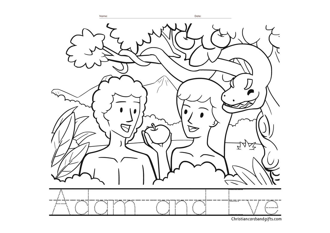 Adam and Eve School Worksheet