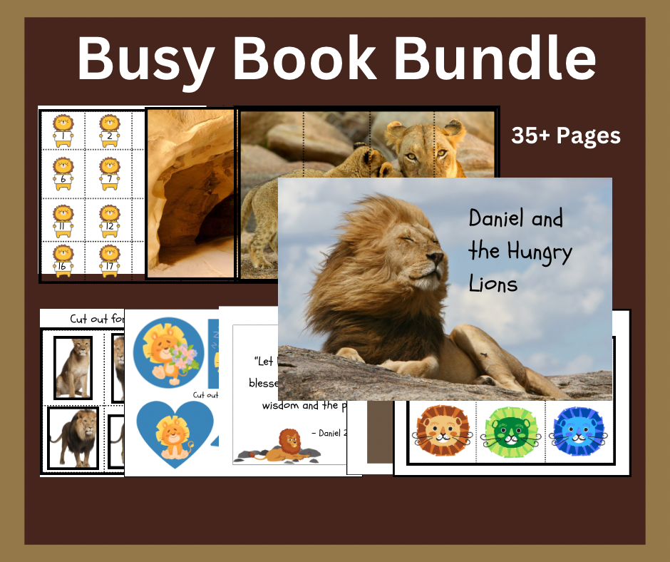 Free Busy Book about Daniel and the Lions