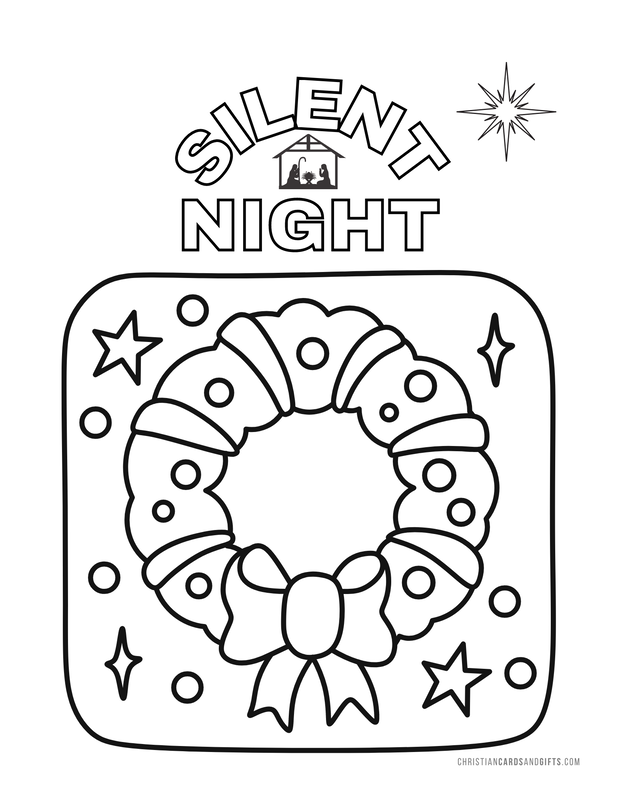 Silent Night Coloring Sheet