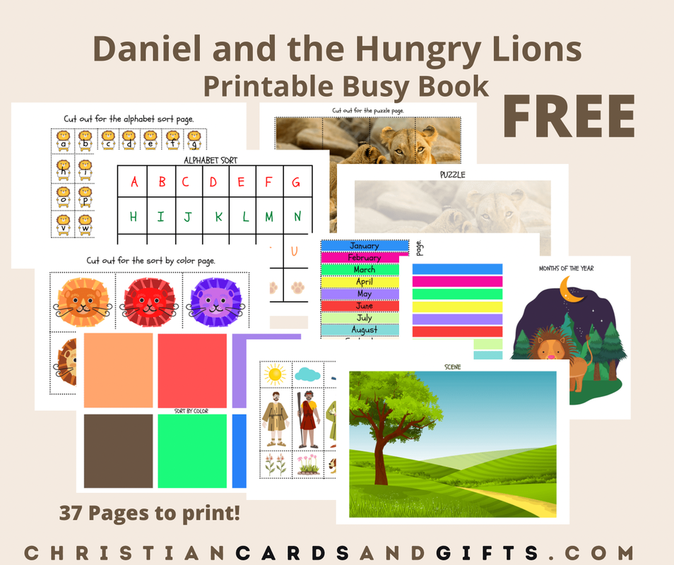 Daniel and the Hungry Lions Printable Busy Book