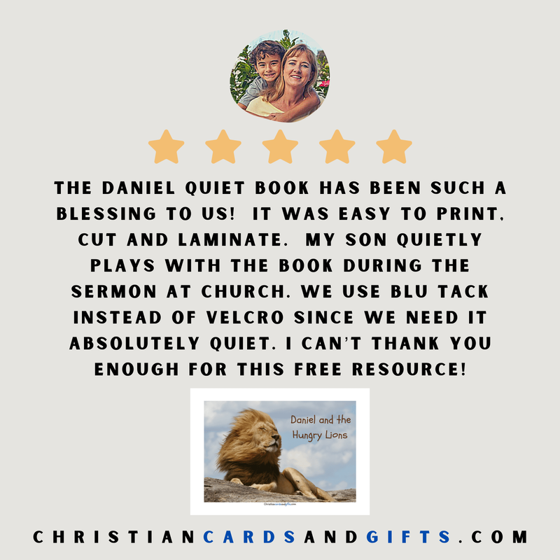 Free Printable Daniel and the Lion's Den Busy Book