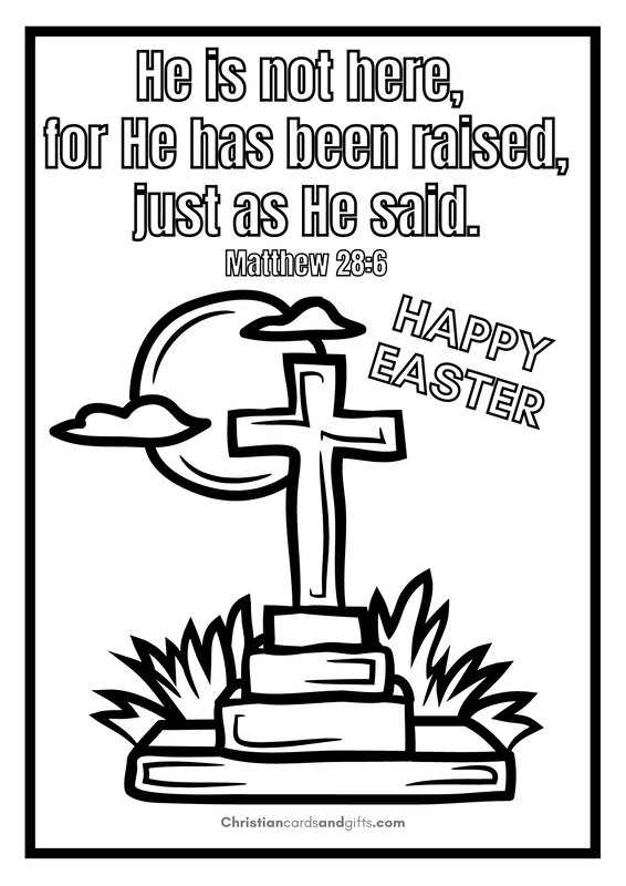 Celebrate the Resurrection Free Coloring Sheets for Easter