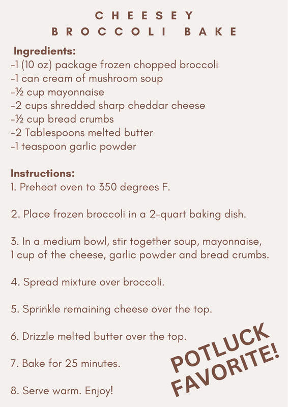 Cheesy Broccoli Bake Potluck Recipe