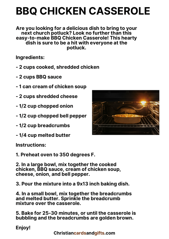 BBQ Chicken Casserole (Potluck Hot Dish)