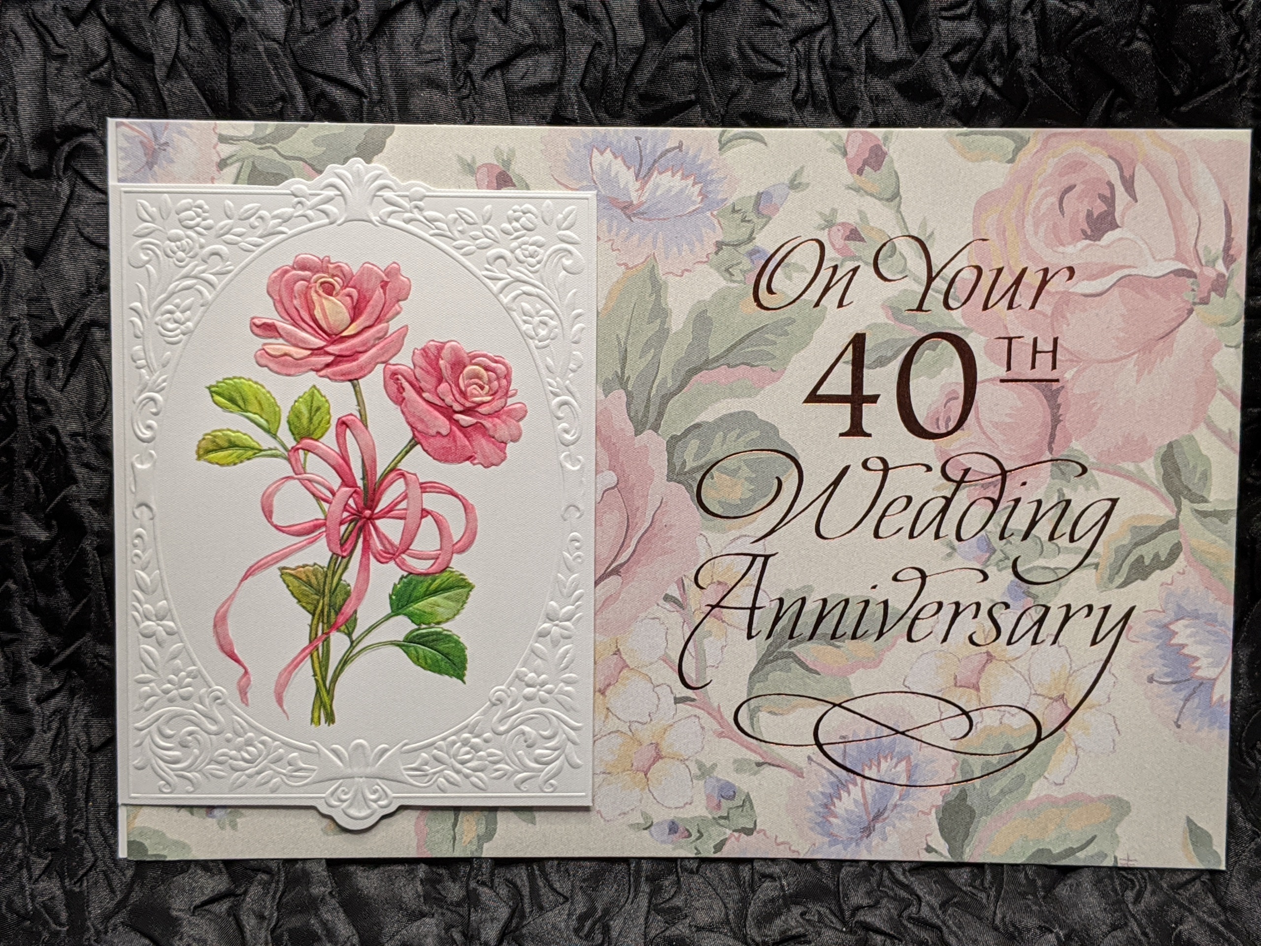 40th Wedding Anniversary Card