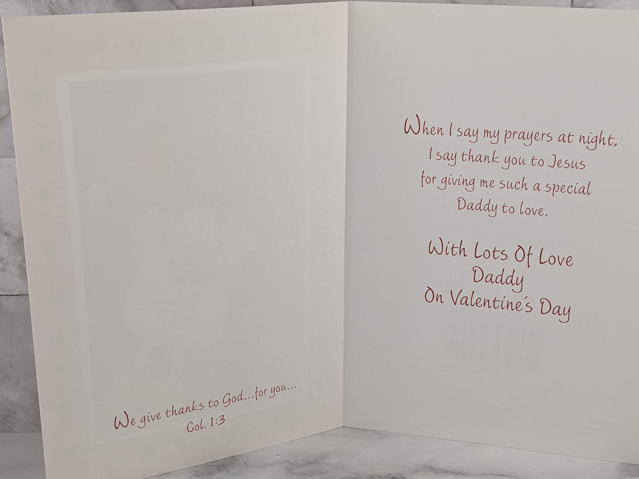 For My Daddy Valentine Card