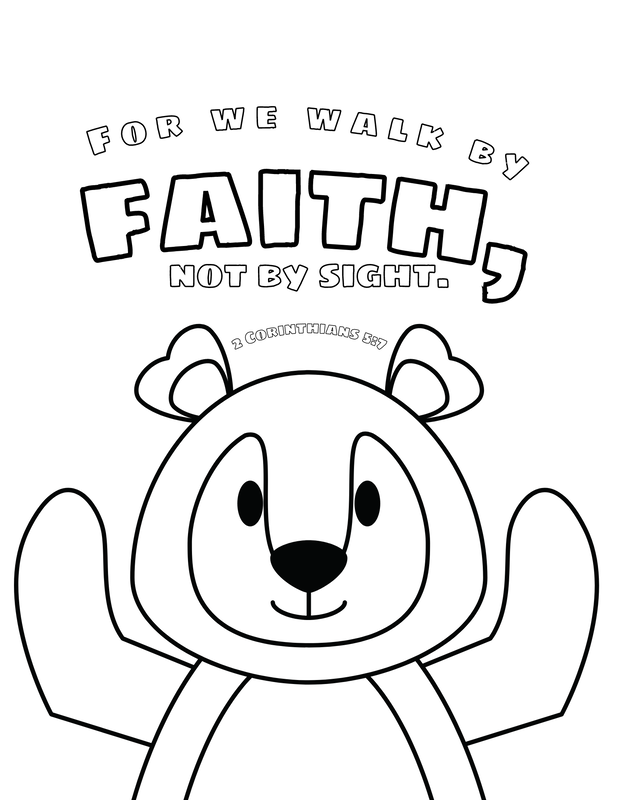 Bear Scripture Coloring Page