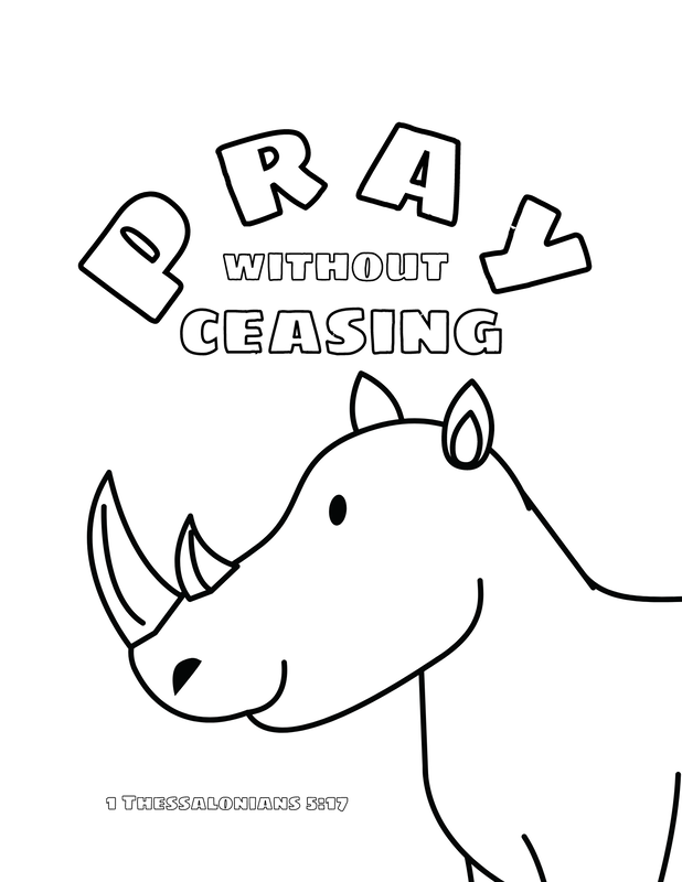 Rhino Scripture Coloring Page