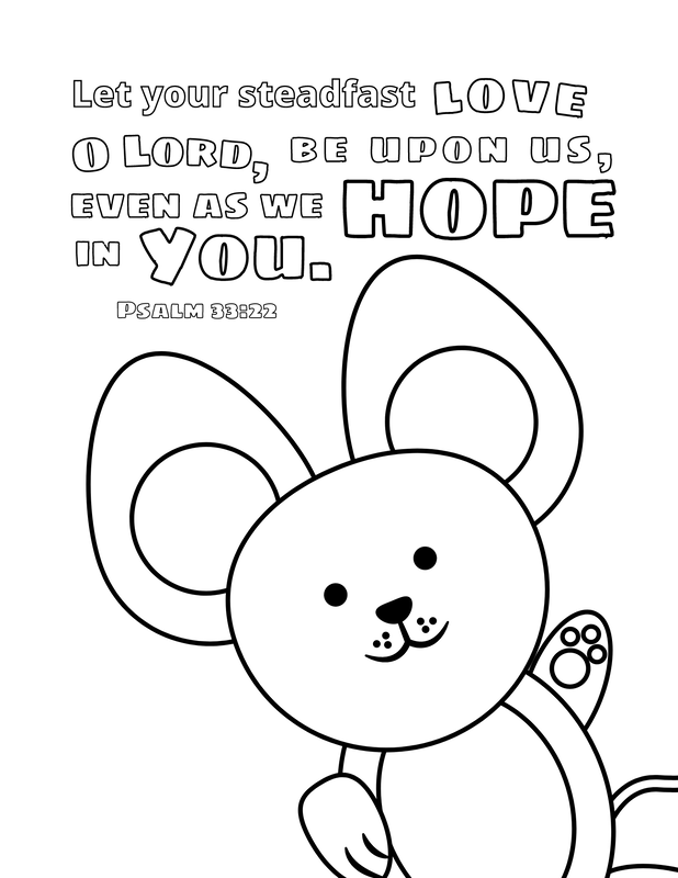 Mouse Scripture Coloring Page