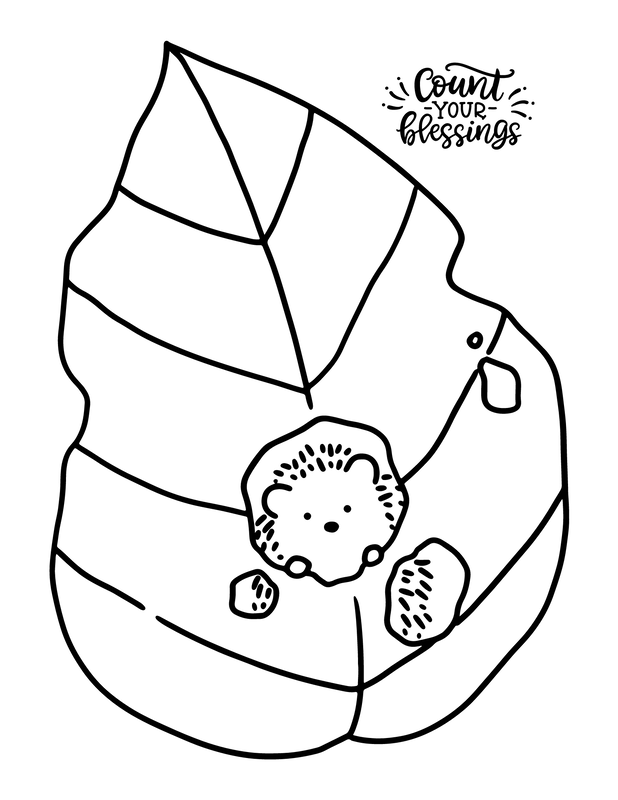 Count Your Blessings Coloring Sheet