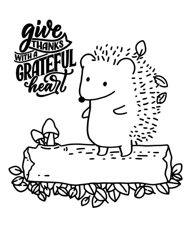Give Thanks with a Grateful Heart (Coloring Sheet)