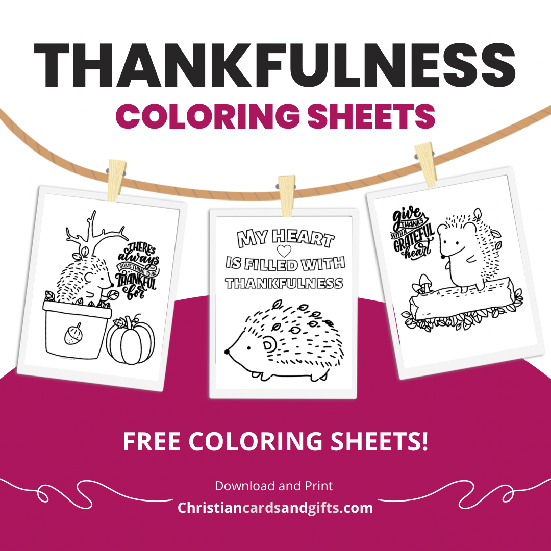 Free Thankfulness Coloring Sheets