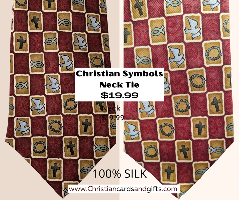 Christian Symbols Neck Tie Father's Day Gift